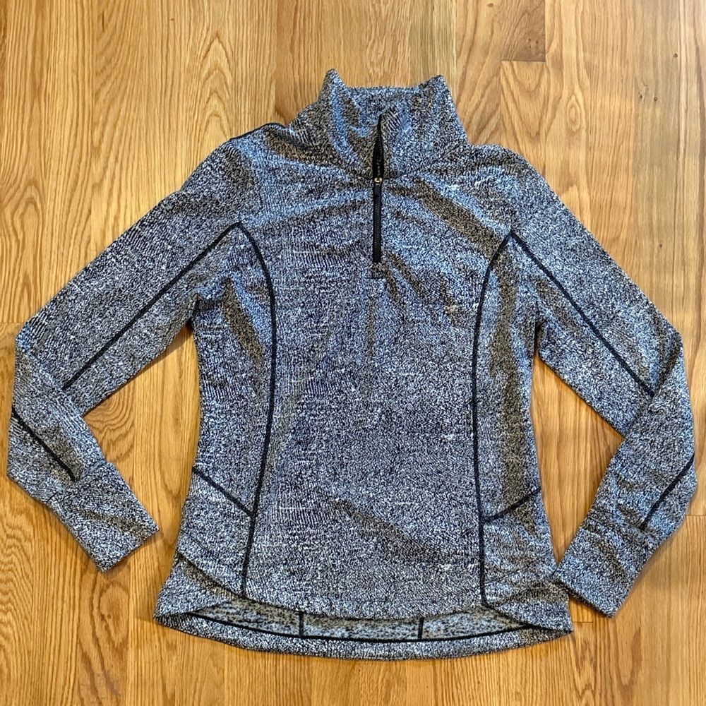 MONDETTA fitted athletic quarter zip sz M